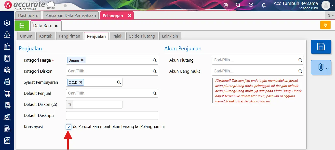 Cara membuat transaksi konsinyasi